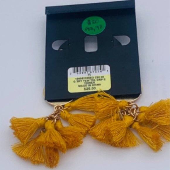 INC tortoise multi-tassel drop earrings - Picture 6 of 7